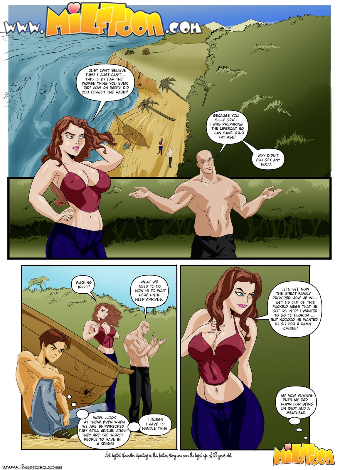 1158px x 1599px - Earthly paradise with a redhead milftoon - Milftoon Comics